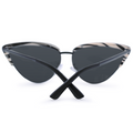 TopFoxx Ava Black Zebra Cat Eye Sunglasses For Women - Back Profile