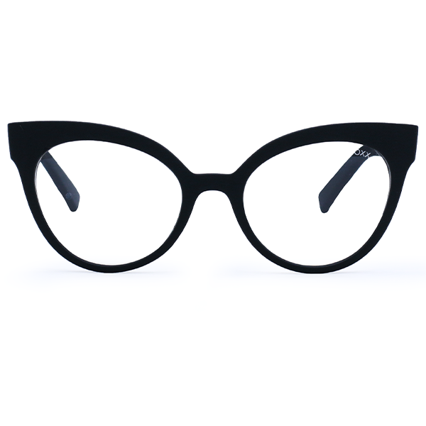 TopFoxx Ruth Black Women's Cat Eye Anti-Blue Light Glasses