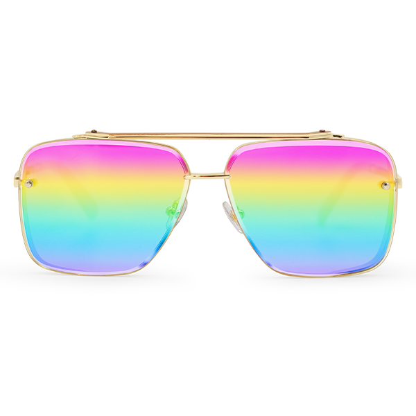 TopFoxx Bella Pride Sunglasses - Pride Oversized Aviators