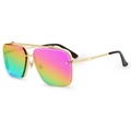 TopFoxx Bella Pride Sunglasses - Pride Oversized Aviators - Quality Pride Sunnies - Side Profile