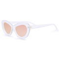 Topfoxx - Jackie Rose Gold - Mirrored Round Sunglasses for Women - Oversized Sunglasses - Side Details