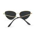 Oversized Cat Eye Sunglasses for Women - Black and Gold Cat Eye Shades - Felina - Back Profile - TopFoxx