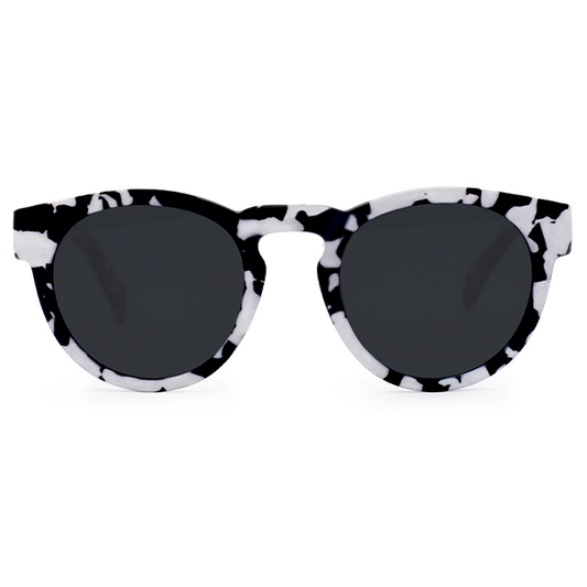 TopFoxx - Chelsea - White Tortoise Round Sunglasses for Women - Trendy Oversized Sunnies 