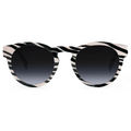 TopFoxx - Chelsea - Zebra Round Sunglasses for Women - Trendy Oversized Sunnies