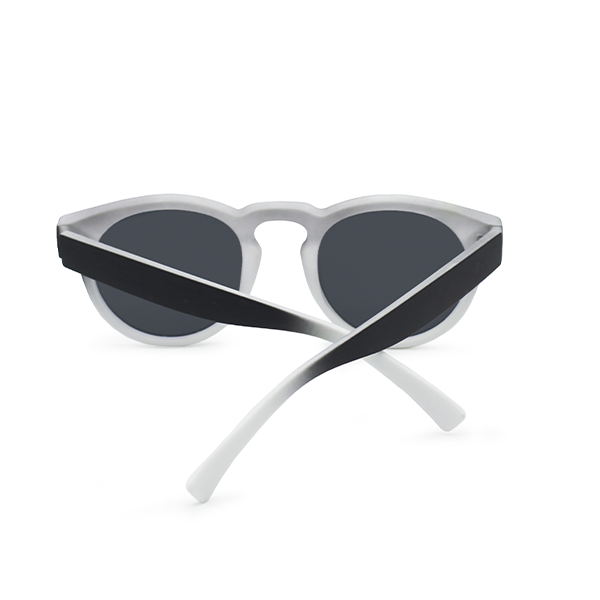 Black Round Sunglasses For Women - Chealsea Black & White - TopFoxx Sunglasses