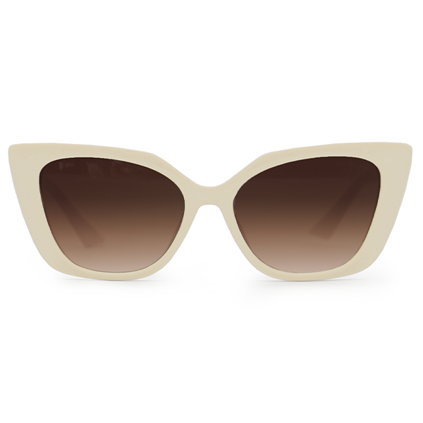 TopFoxx - Sophia Nude - Oversized Cat Eye Sunglasses for Women