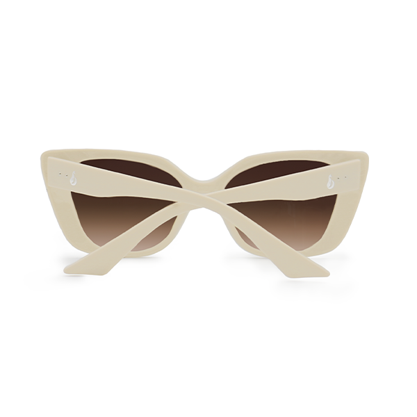 TopFoxx - Sophia Nude - Oversized Cat Eye Sunglasses for Women - Back Details