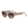 TopFoxx - Elizabeth - Nude Oversized Cat Eye Sunglasses for women - Cat Eye shades for women - Side Profile
