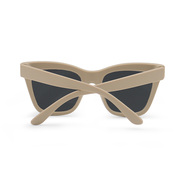 TopFoxx - Cosmo - Nude Oversized Cat Eye Sunglasses for Women - Designer Sunglasses - Back Profile
