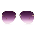TopFoxx - Narrow Megan 2 - Purple Aviators Sunglasses For Women