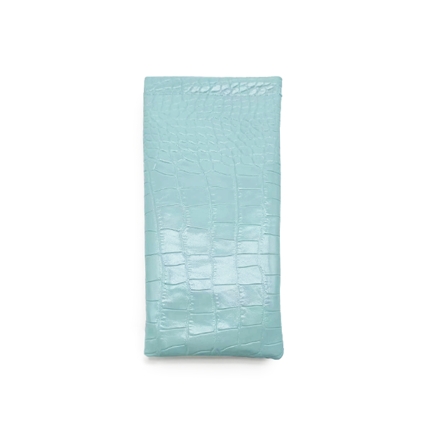 Croco - Turquoise Soft Pouch