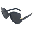 TopFoxx - Sustainable Cat Eye Sunglasses For Women - Chloe Black - Side Details
