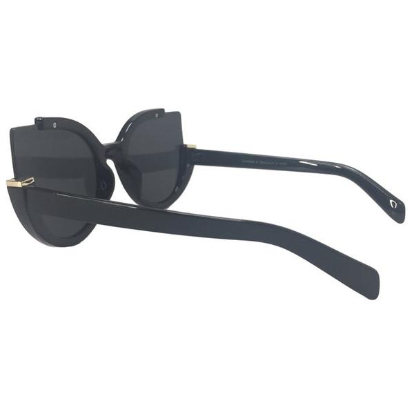 TopFoxx - Sustainable Cat Eye Sunglasses For Women - Chloe Black - Back Details