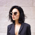 TopFoxx - Sustainable Cat Eye Sunglasses For Women - Chloe Nude - Model 
