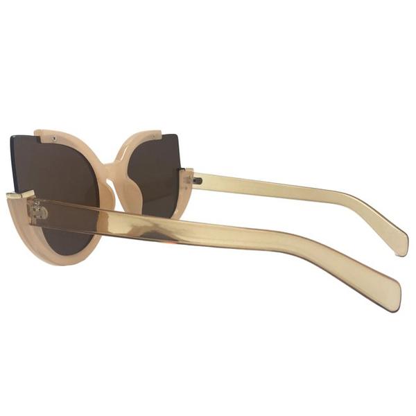 TopFoxx - Sustainable Cat Eye Sunglasses For Women - Chloe Nude - Back Details