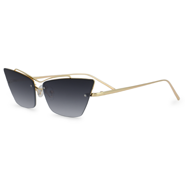 TopFoxx - Cleo- Black Sustainable Sunglasses - Eco Eyewaer - Side Profile