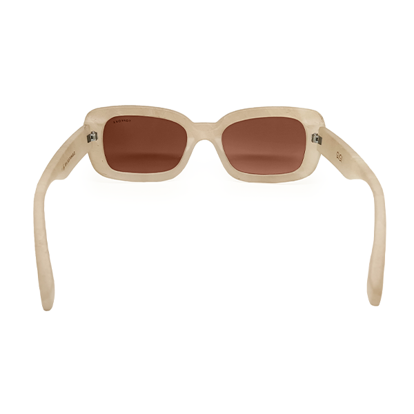 TopFoxx - Gigi Chai Latte - Sustainable Sunglasses for Women Oversized - Eco Eyeware - Back Details