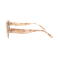 TopFoxx - Gigi Cinnamon Swirl - Sustainable Sunglasses for Women Oversized - Eco Eyeware - Square Recycled Sunglasses - Arm Details 