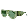TopFoxx - Incognito Green - Oversized Square Sunglasses for Women - Eco Eyeware - Side Profile