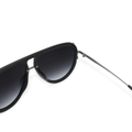 Aviator Sunglasses - Oversized sustainable sunglasses for Women - Ivy Luxe Black - Arm Details -  TopFoxx