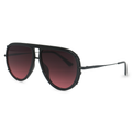 Tangle free Aviator Sunglasses - Oversized sustainable sunglasses for Women - Ivy Luxe Ruby - Side Details - TopFoxx