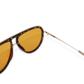 Aviator Sunglasses - Oversized sustainable sunglasses for Women - Ive Luxe Yellow - Arm Details - TopFoxx