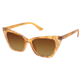 Sustainable Sunglasses for Women - Oversized Cat Eye Shades - Nature - Amber Fossils - Side Details - TopFoxx