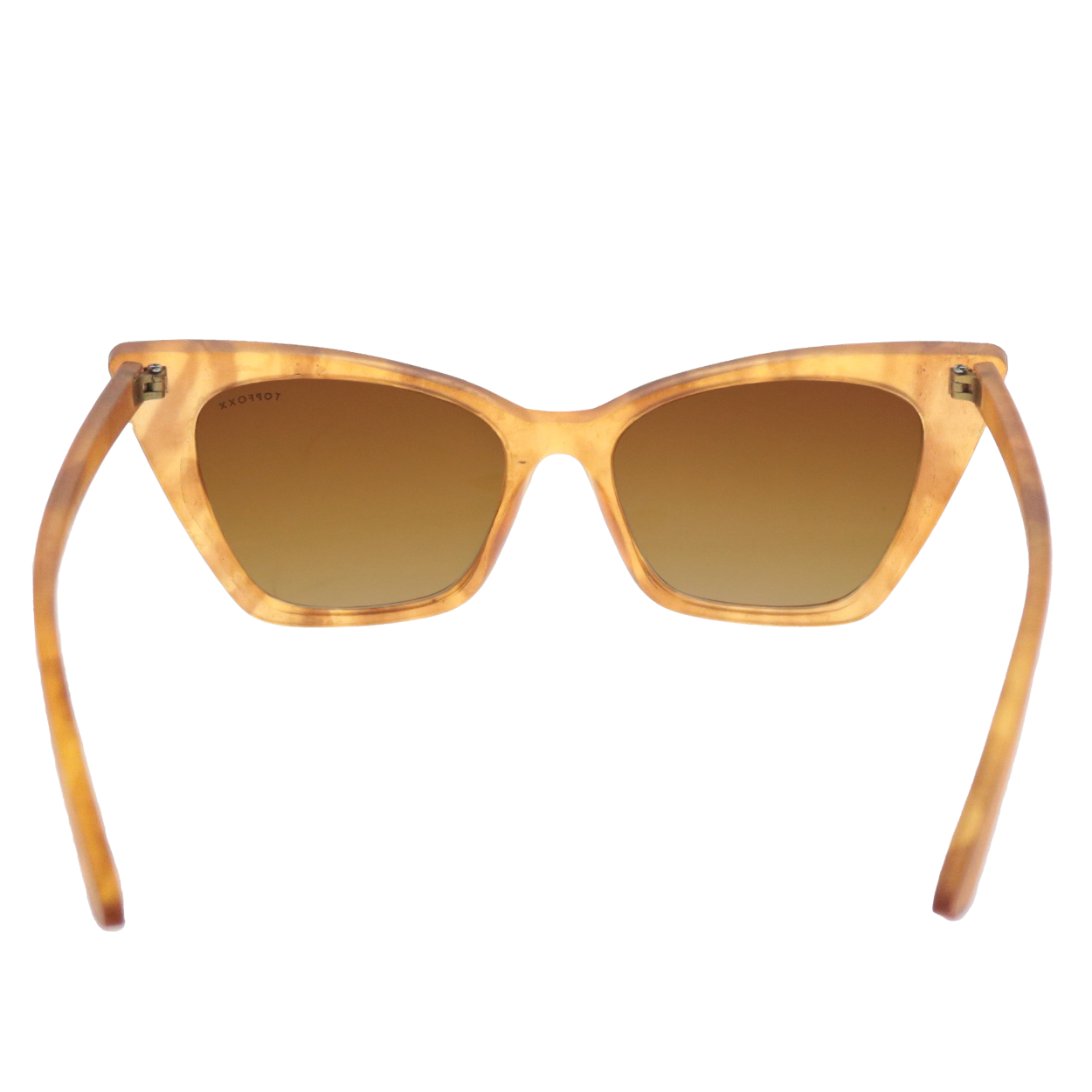 Sustainable Sunglasses for Women - Oversized Cat Eye Shades - Nature - Amber Fossils - Back Details - TopFoxx