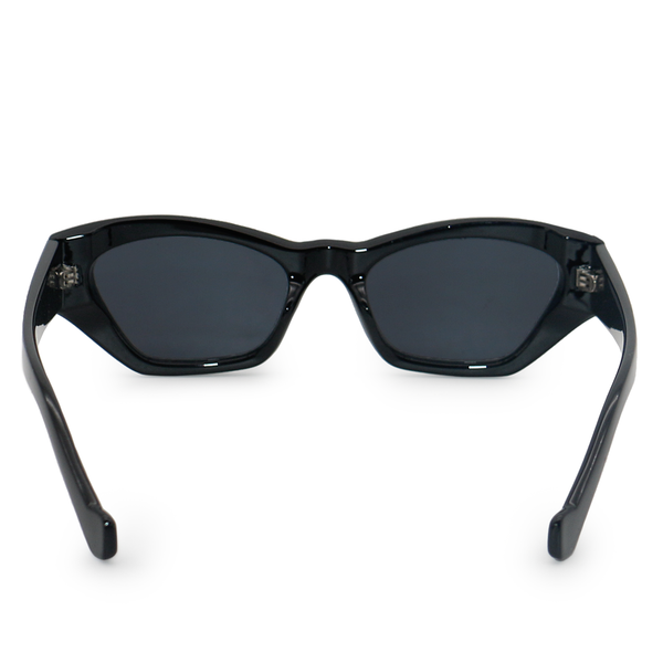 TopFoxx - Bright as my Future - Black Rectangle Cat Eye Sunglasses for Women - Back Profile