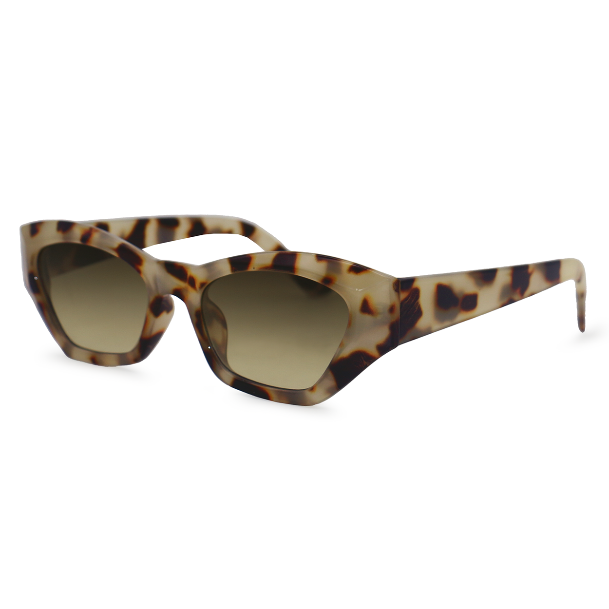 TopFoxx - Bright as my Future - Tortoise Rectangle Cat Eye Sunglasses for Women - Side Profile