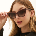 Sustainable Sunglasses for Women - Oversized Cat Eye Shades - Nature - Wahiba Sands - Model 2