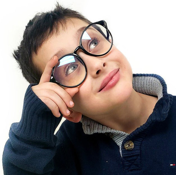 TopFoxx Einstein Black Kids Anti-Blue Light Glasses - Model
