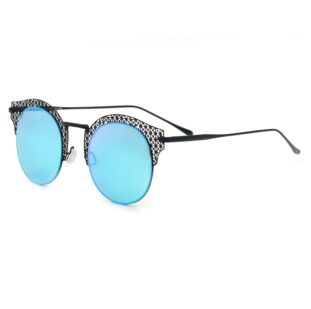 Topfoxx Sunglasses Angel Round Lens Aqua Blue