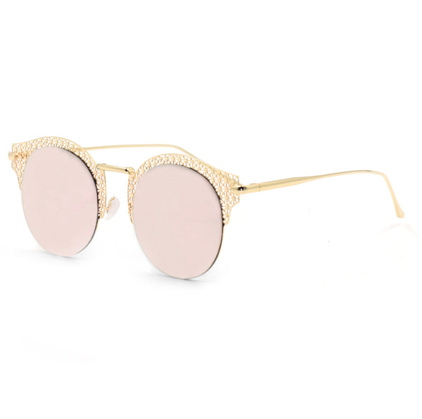 Topfoxx Sunglasses Angel Round Lens Rose Gold