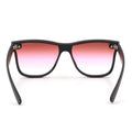 Topfoxx - Future Wife - Black and Ruby Oversized Sunglasses For Women - Burgendy Wayfarers Shades - Back Details