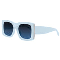 TopFoxx Bardot Blue Square Oversized Sunglasses for Women - Trendy Sunglasses - Side Profile
