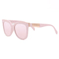 TopFoxx - Coco - Rose Gold Square Oversized Sunglasses for Women - Mirrored Sunglasses - Side Profile
