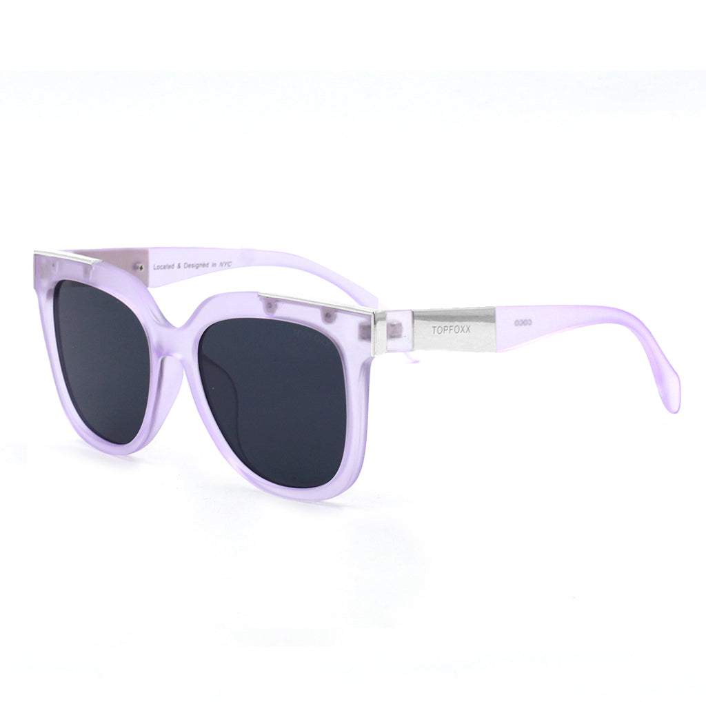 Spring Summer 2022 Fashion Trendy Oversize Sunglasses for Women- Coco Lilac Purple - TopFoxx 