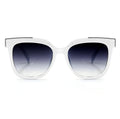 TopFoxx - Coco - White Square Oversized Sunglasses for Women 