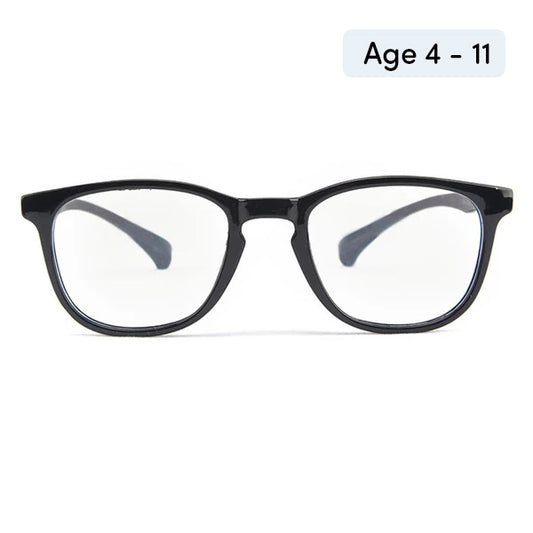 TopFoxx Dexter Black Kids Anti-Blue Light Glasses