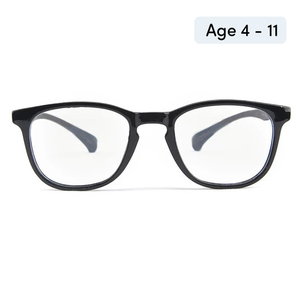 TopFoxx Dexter Prescription Black Kids Anti-Blue Light Glasses