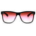 Topfoxx - Future Wife - Black and Ruby Oversized Sunglasses For Women - Burgendy Wayfarers Shades