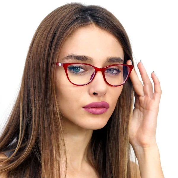 TopFoxx - Juliet - Red Prescription Glasses for Women - Model 