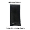 Topfoxx Kids Blue Light Blockers Lil' Lucy Black Protective Leather Pouch Case