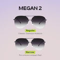 TopFoxx Megan 2 Women's Faded Aviator Sunglasses - Sizes