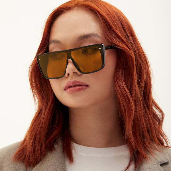 TopFoxx - Sustainable Rayz Yellow - Sporty Sunglasses Oversized - Sunglasses for women - Model 2