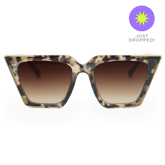 The CEO - Sustainable Tortoise Frame Brown Lens Cateye Sunglasses