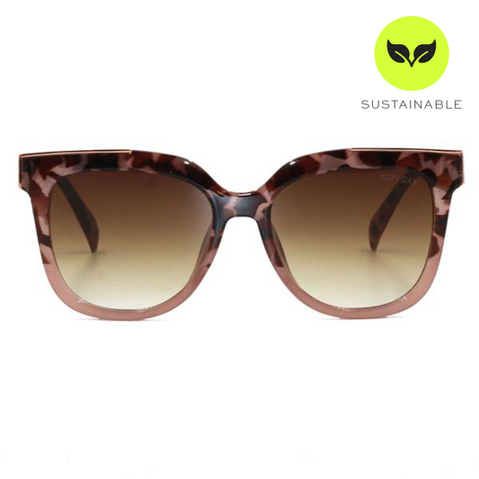 Coco - Sustainable Tortoise Frame Brown Lens Wayfarer Sunglasses