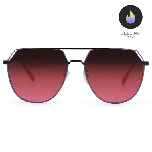 CHANEL CC Aviators Pink Rimless Sunglasses W/Case - Chelsea