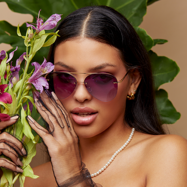 Smaller Megan Purple Aviator Sunglasses – TopFoxx